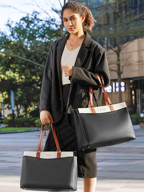 Lovevook Leather Laptop Tote Bag 15.6" 17.3"