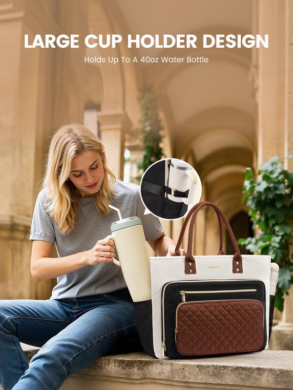Lovevook Multi-Pocket Laptop Tote Bag 15.6" 17.3"