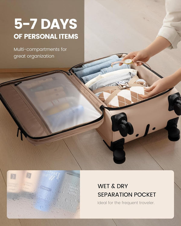 Lovevook Spinner Carry On Luggage 22"(US ONLY)