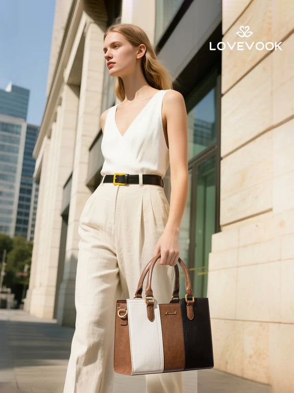 Lovevook Vintage Leather Shoulder Handbag 11" 12.6"