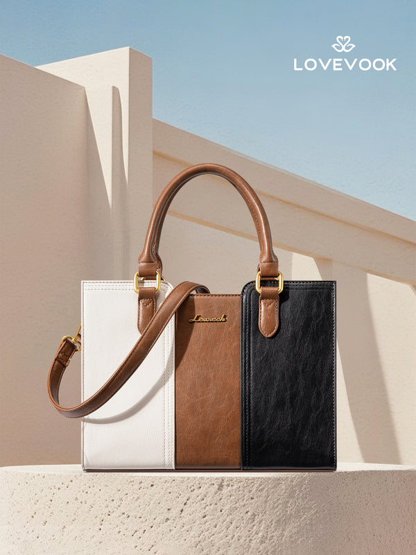 Lovevook Vintage Leather Shoulder Handbag 11" 12.6"