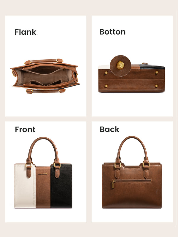 Lovevook Vintage Leather Shoulder Handbag 11" 12.6"