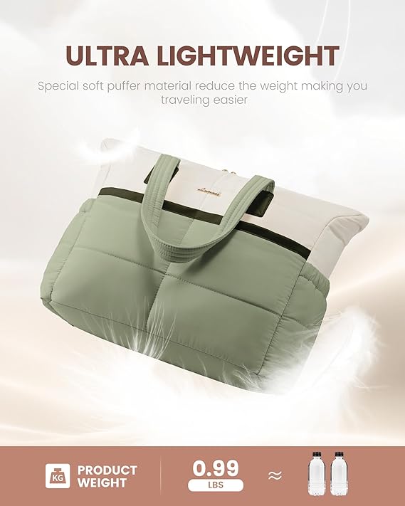 Lovevook Multi-pocket Puffer Tote Bag 15.6" 17.3" (Only Available In The US)