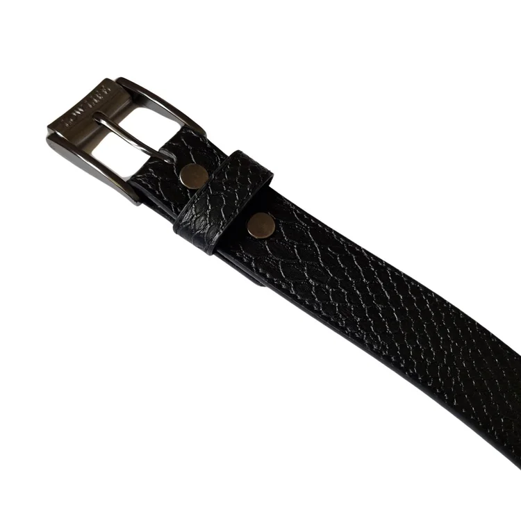 Lowlife Of London Adder Leather Belt In Black Snakeskin