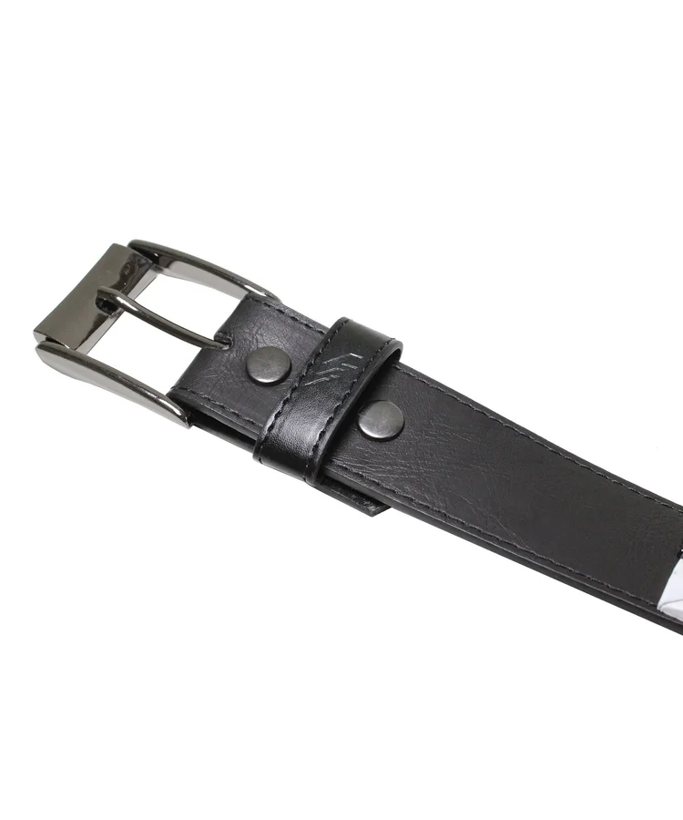 Lowlife Of London Armor Leather Belt In Black And White
