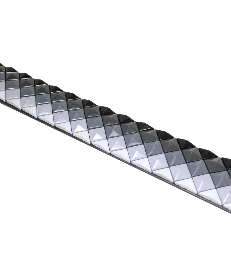 Lowlife Of London Armor Leather Belt In Black And White