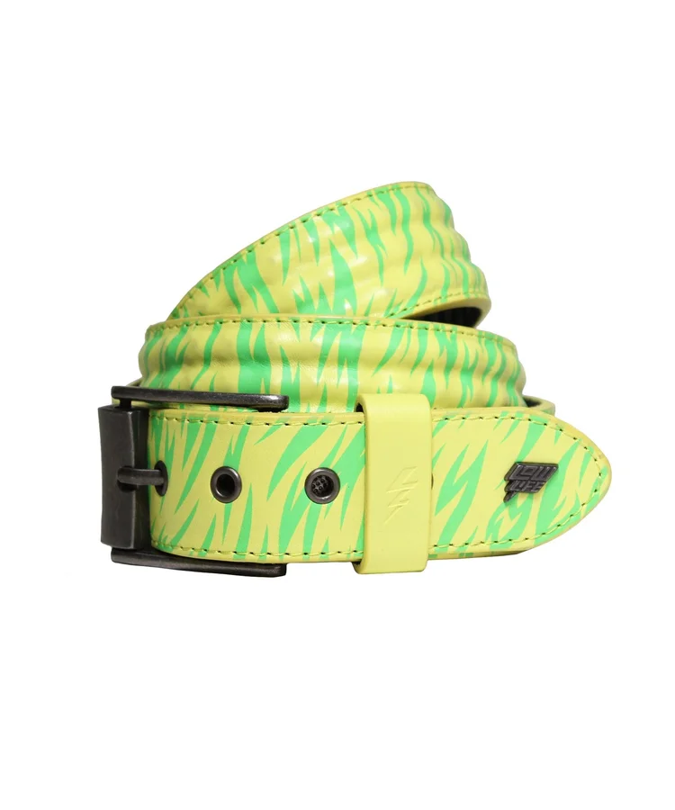 lowlife of london Cover Up Leather Belt in Neon Yellow