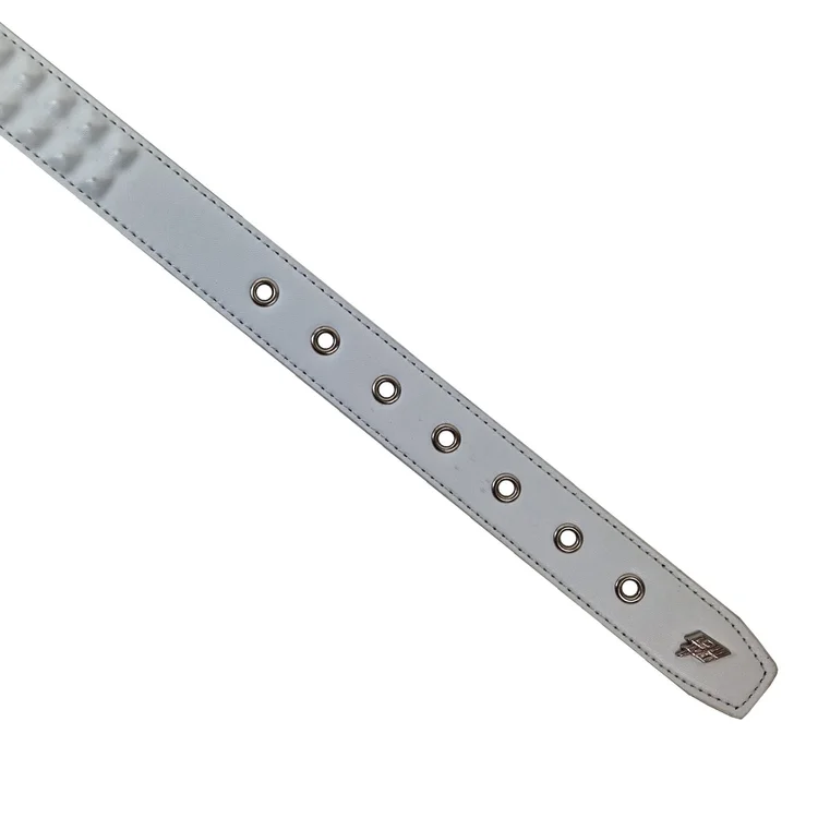 Lowlife Of London Cover Up Slim Leather Belt In White