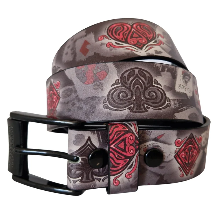 lowlife of london Dealer Wins James Maw Faux Leather Belt in Black and Red