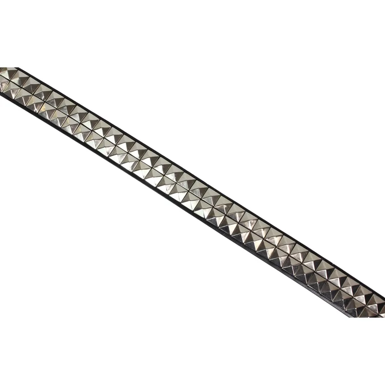 Lowlife Of London Dub Studded Leather Belt In Black Silver