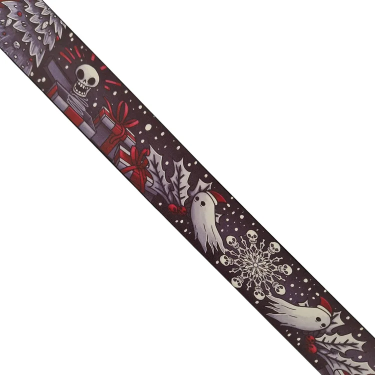 Lowlife Of London Festive Fright James Maw Faux Leather Belt In Black And Red