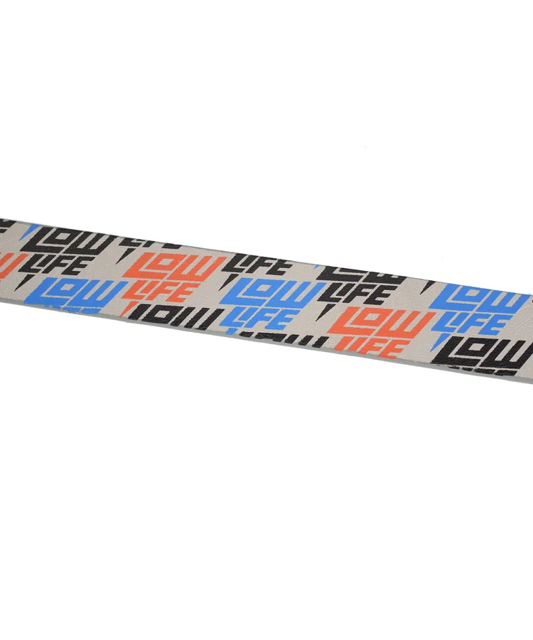 Lowlife Of London Jigsaw Leather Belt In Dirty White