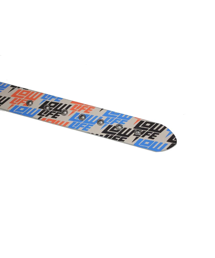 Lowlife Of London Jigsaw Leather Belt In Dirty White