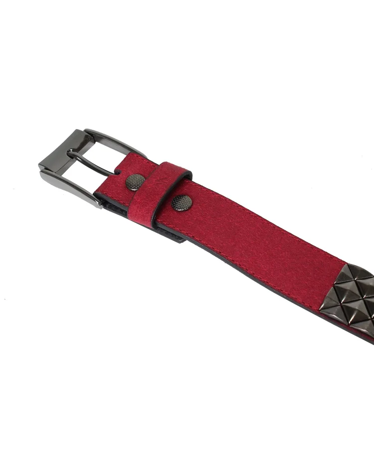 Lowlife Of London Armor Leather Belt In Red