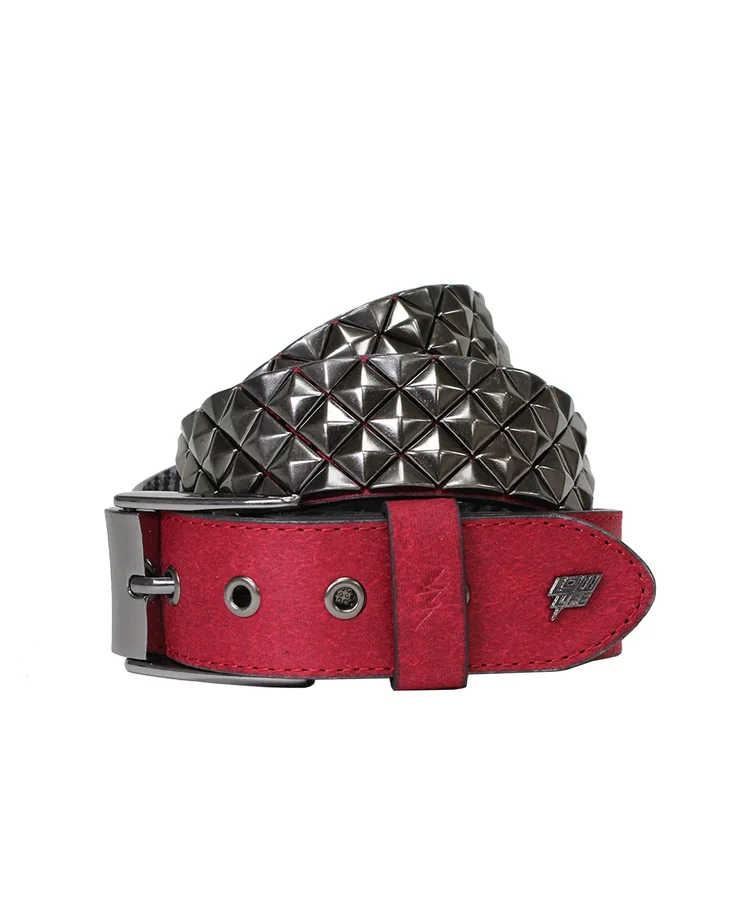 lowlife of london Armor Leather Belt in Red