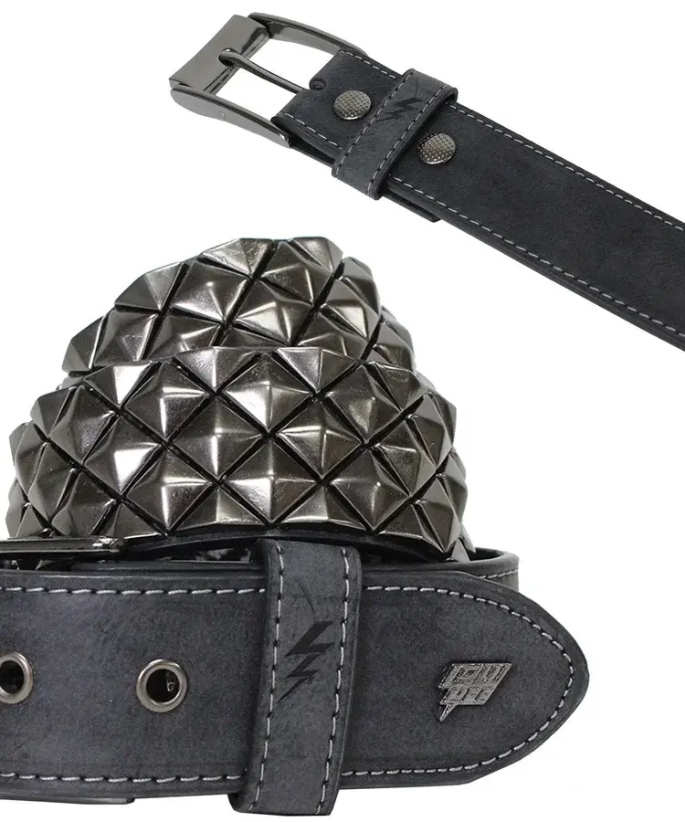 Lowlife Of London Armor Leather Belt In Slate