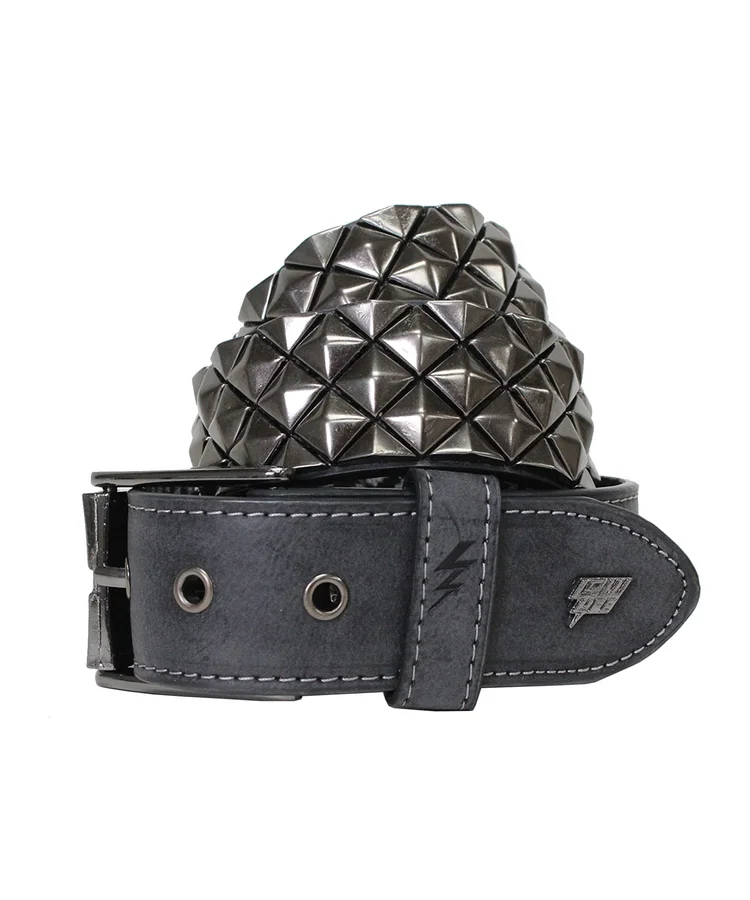 lowlife of london Armor Leather Belt in Slate