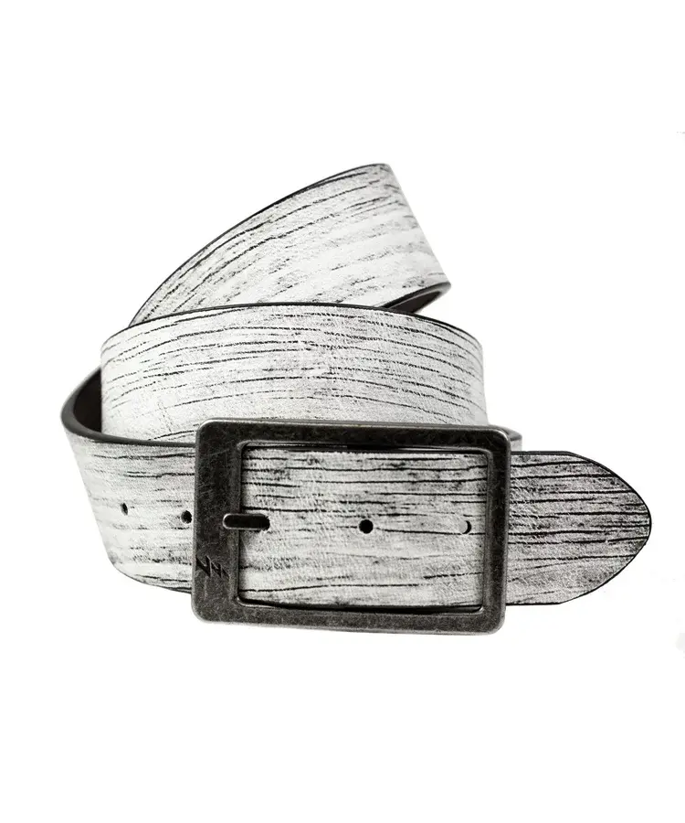 lowlife of london Ash Leather Belt in Tex White