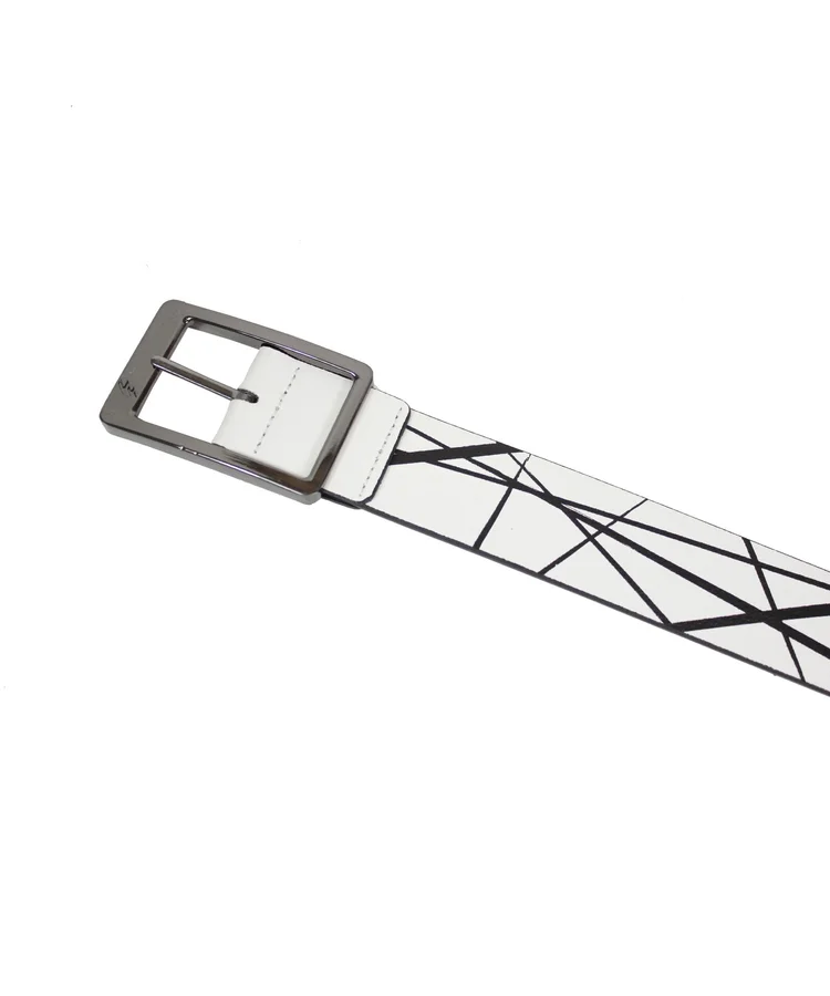 Lowlife Of London Bates Leather Belt In Tex White