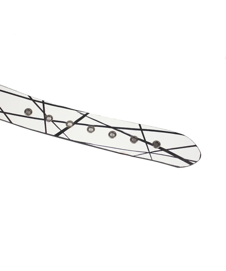 Lowlife Of London Bates Leather Belt In Tex White