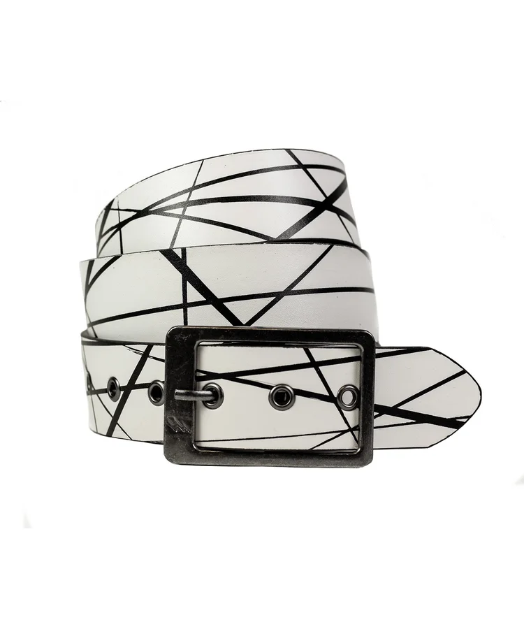 lowlife of london Bates Leather Belt in Tex White