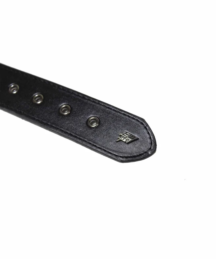 Lowlife Of London Cover Up Leather Belt In Black