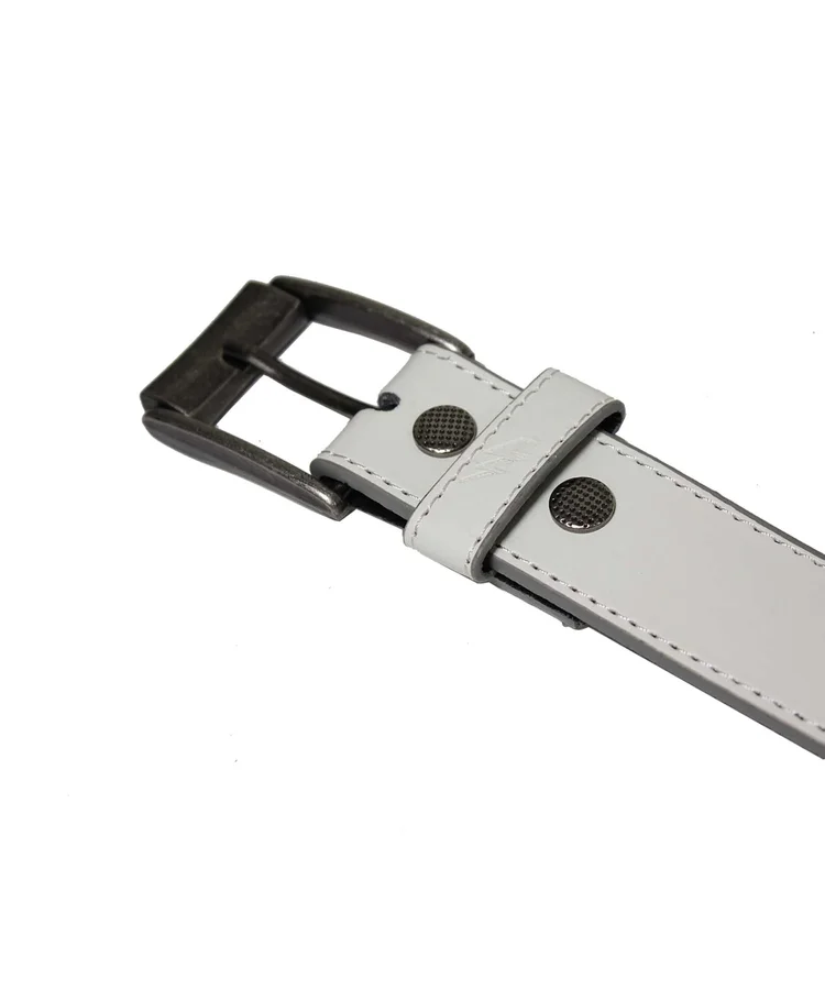 Lowlife Of London Cover Up Leather Belt In White