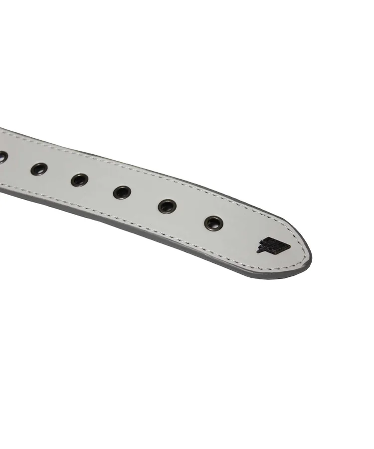 Lowlife Of London Cover Up Leather Belt In White