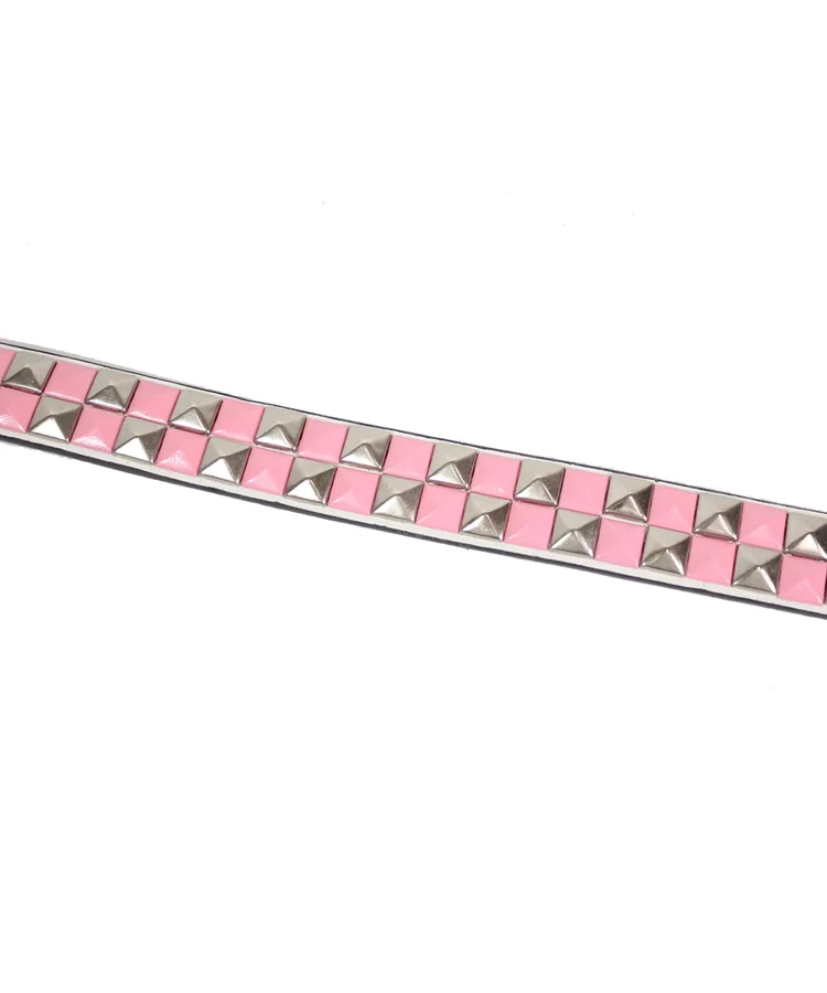 Lowlife Of London Dub Leather Belt In White Pink