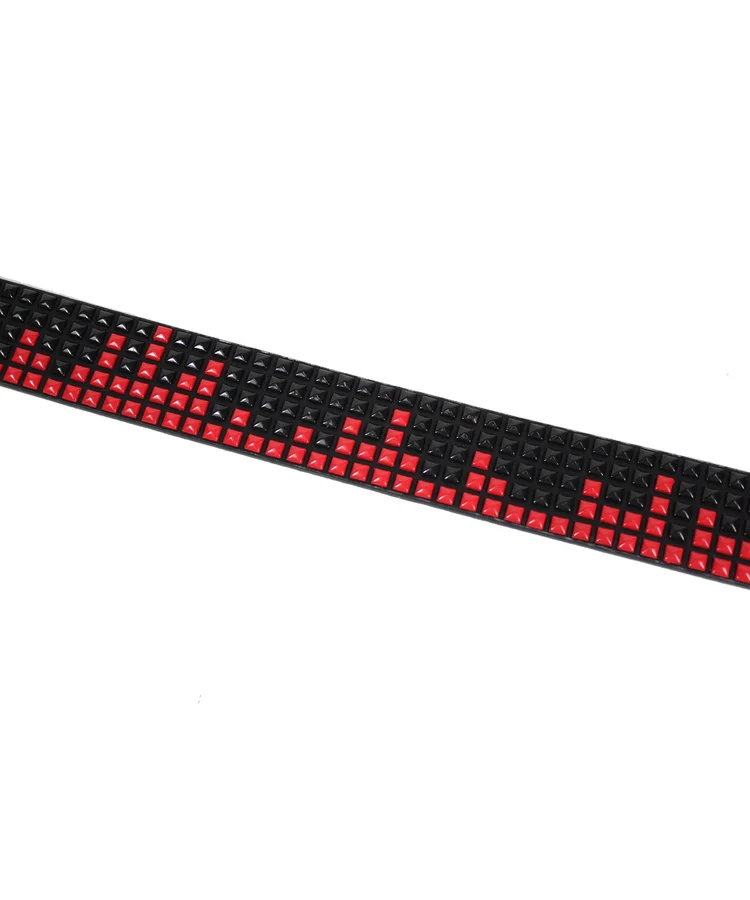 Lowlife Of London Shrink Leather Belt In Black Red