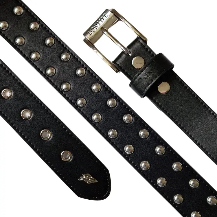 Lowlife Of London Sphere Leather Belt In Black