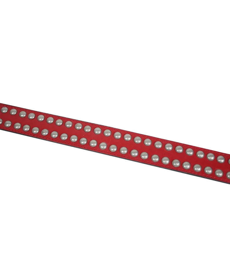 Lowlife Of London Sphere Leather Belt In Red
