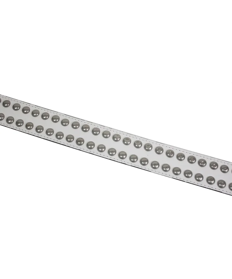 Lowlife Of London Sphere Leather Belt In White
