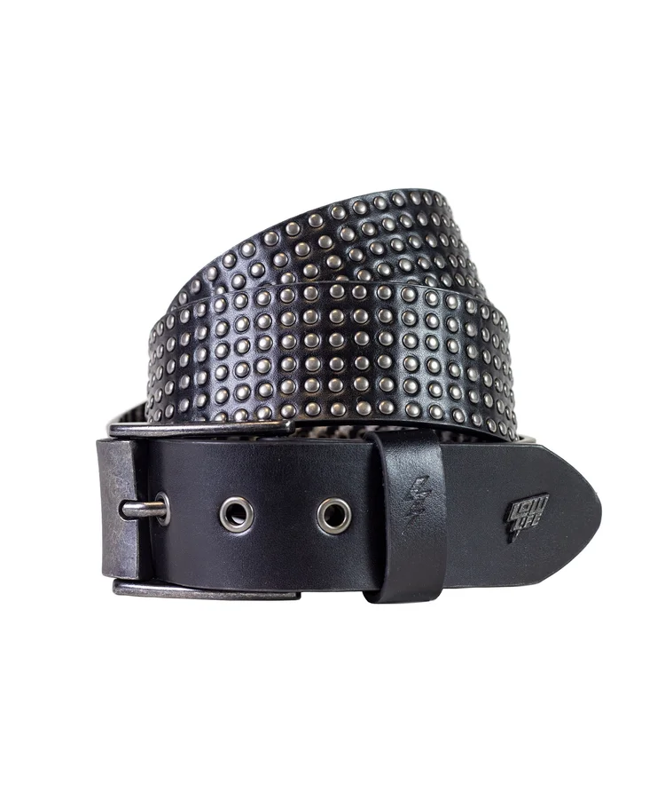 lowlife of london Wallace Leather Belt in Black