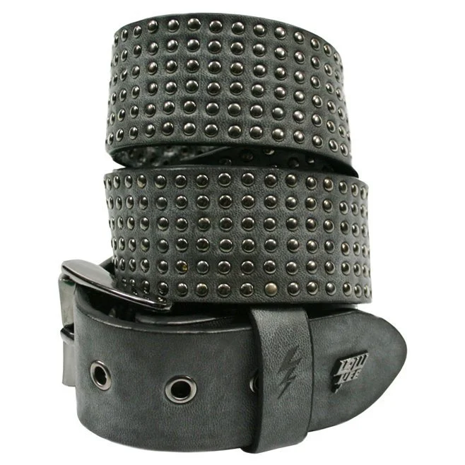 lowlife of london Wallace Leather Belt in Slate