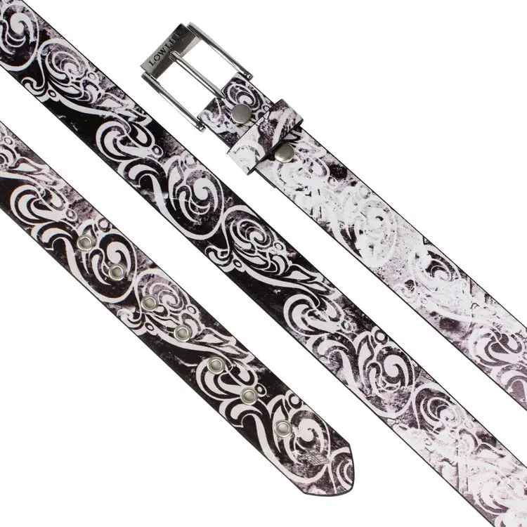 Lowlife Of London Lowlife X Chantale Coady Leather Belt In Black And White