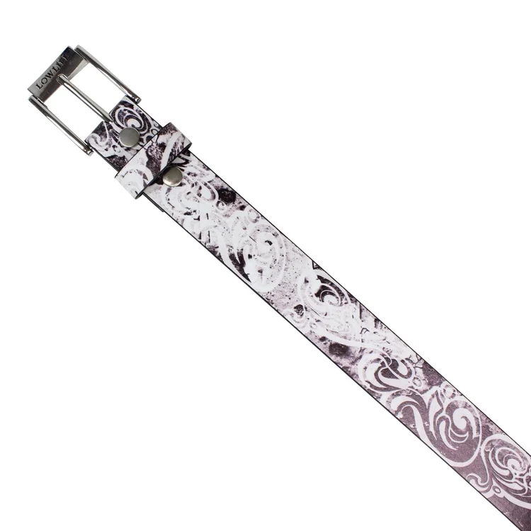 Lowlife Of London Lowlife X Chantale Coady Leather Belt In Black And White