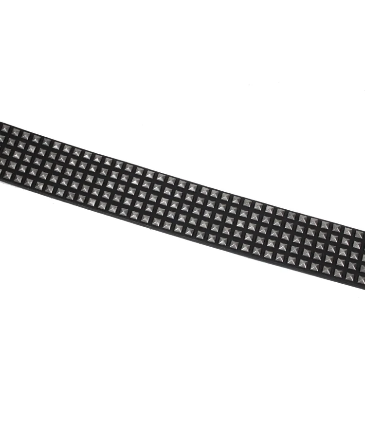 Lowlife Of London Shrink Leather Belt In Black Pewter