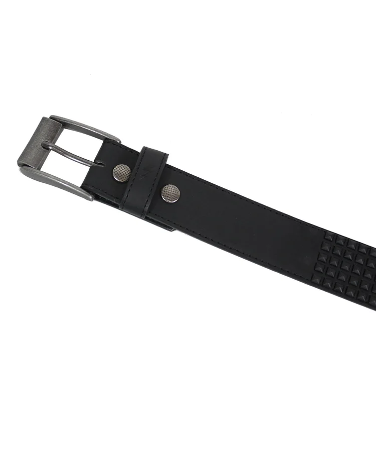 Lowlife Of London Shrink Leather Belt In Black Word