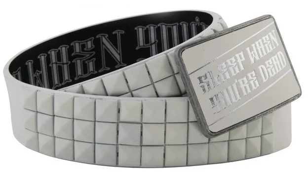 Lowlife Of London SWYD Pritchard From Dirty Sanchez Leather Belt In White