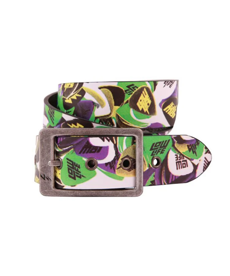 lowlife of london Thrash Reversible Leather Belt in White