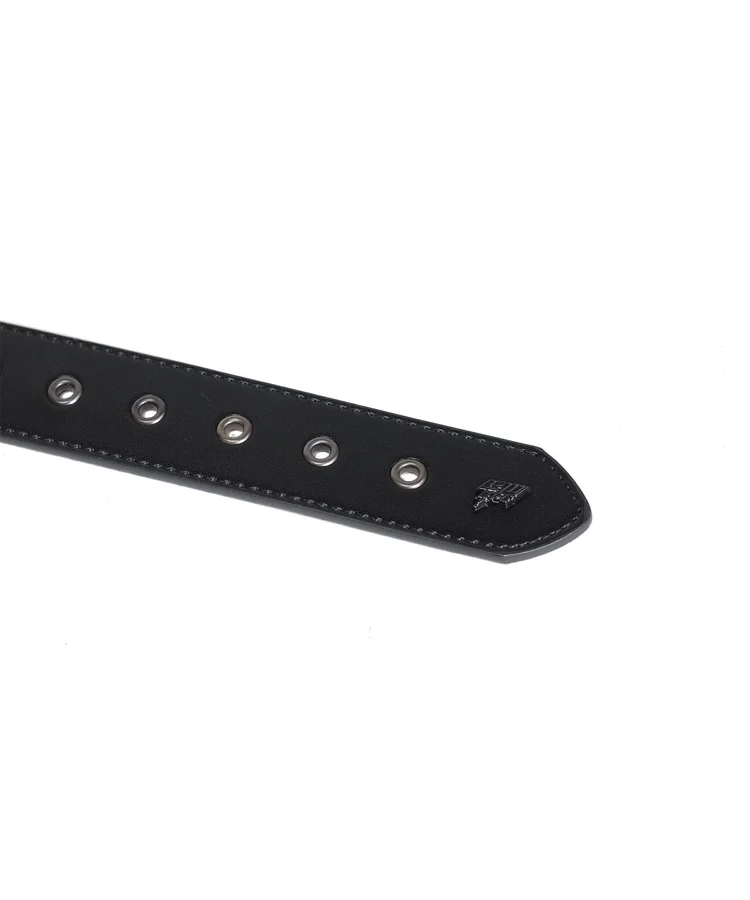 Lowlife Of London Triple S Studded Leather Belt In Black And White