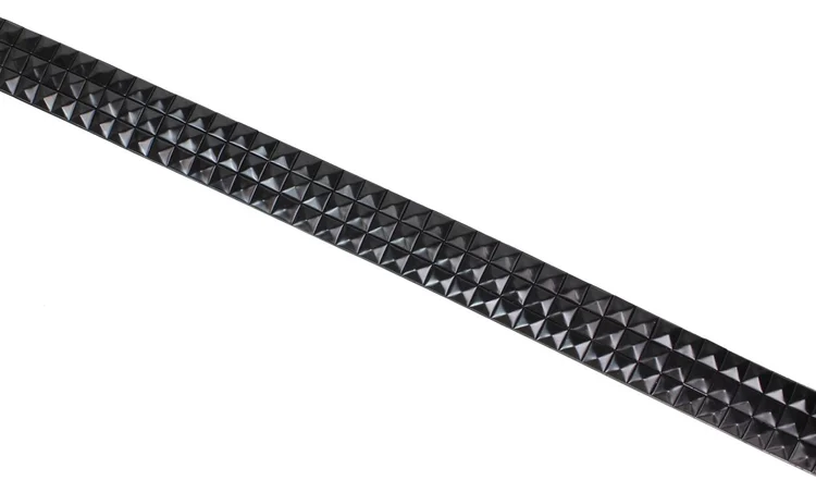 lowlife Of London Triple S Studded Leather Belt In Matt Black