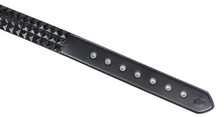 lowlife Of London Triple S Studded Leather Belt In Matt Black