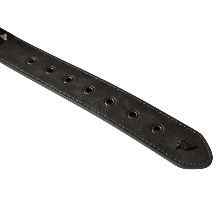 Lowlife Of London Triple S Studded Leather Belt In Slate
