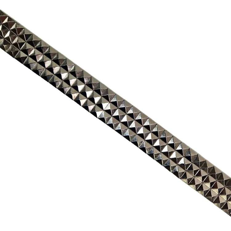 Lowlife Of London Triple S Studded Leather Belt In White Snakeskin