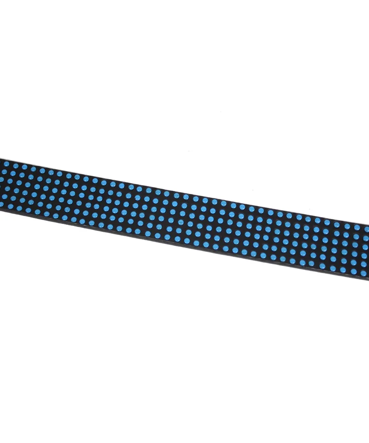 Lowlife Of London Wallace Leather Belt In Black 3D Blue