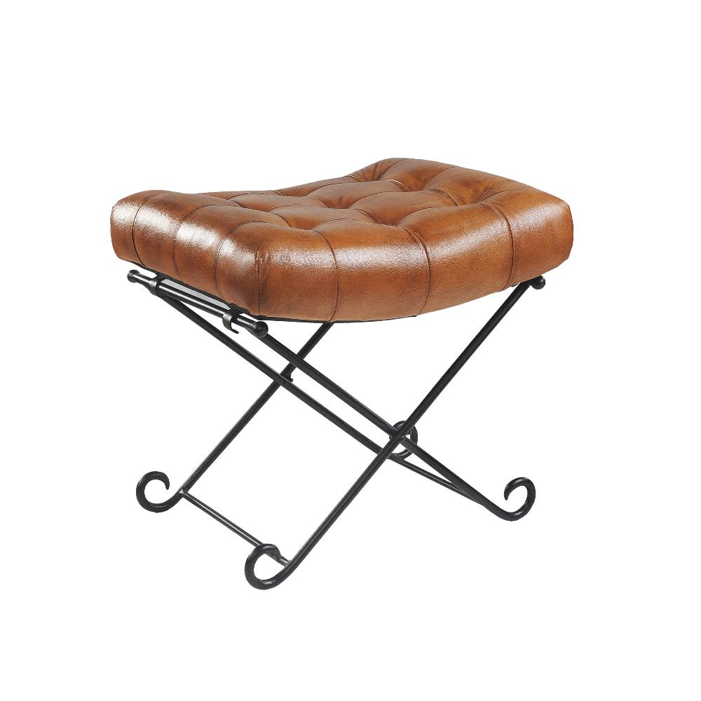 lr home Leather Stool - 35002BRL