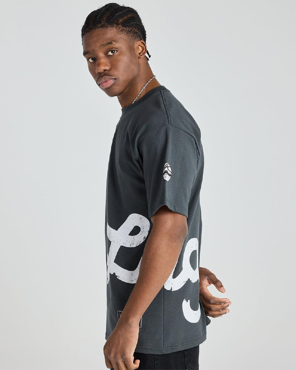 Lrg DOEDOE FARMS X LRG OVERSIZED CURSIVE SCRIPT TEE