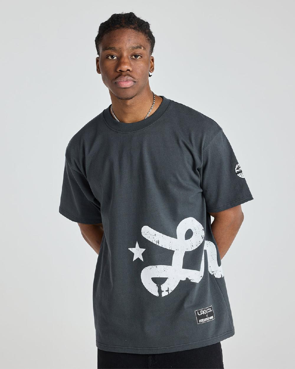 Lrg DOEDOE FARMS X LRG OVERSIZED CURSIVE SCRIPT TEE
